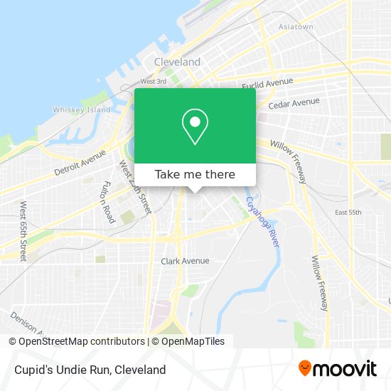 Cupid's Undie Run map