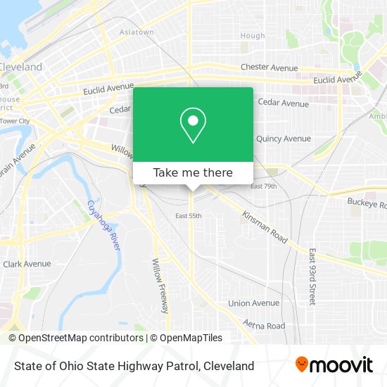 State of Ohio State Highway Patrol map