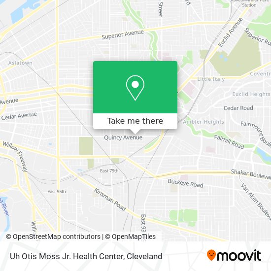 Uh Otis Moss Jr. Health Center map