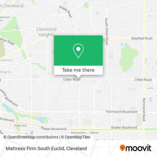 Mapa de Mattress Firm South Euclid