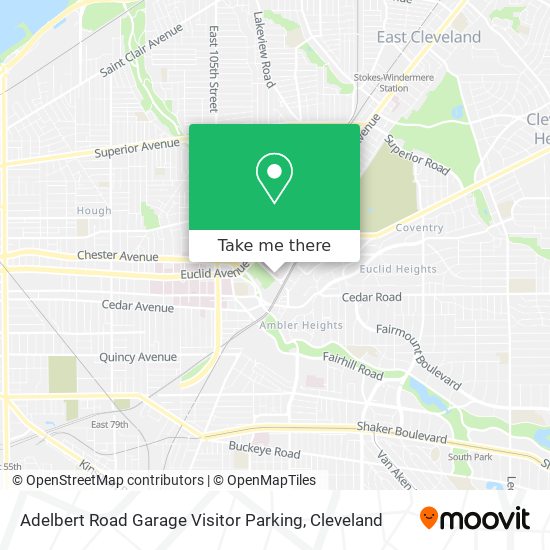 Mapa de Adelbert Road Garage Visitor Parking