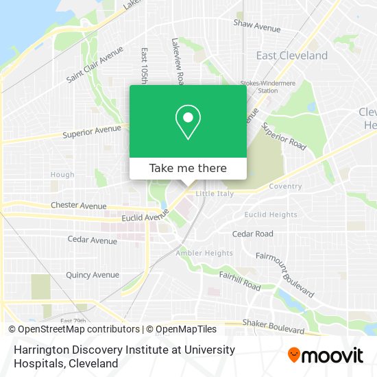 Harrington Discovery Institute at University Hospitals map