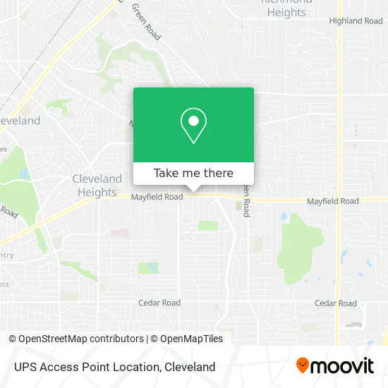 UPS Access Point Location map