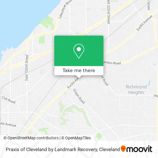 Praxis of Cleveland by Landmark Recovery map