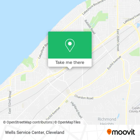 Wells Service Center map