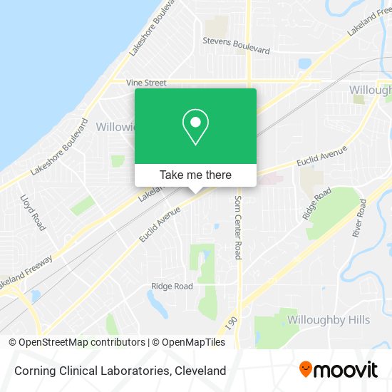 Corning Clinical Laboratories map