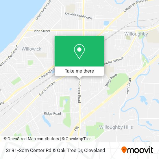 Mapa de Sr 91-Som Center Rd & Oak Tree Dr