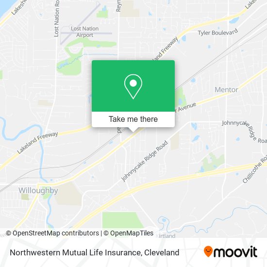 Northwestern Mutual Life Insurance map