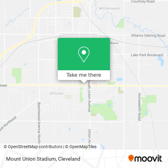 Mapa de Mount Union Stadium