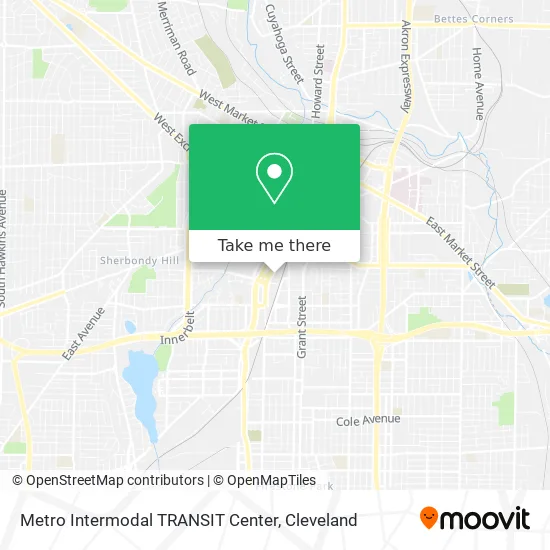 Metro Intermodal TRANSIT Center map