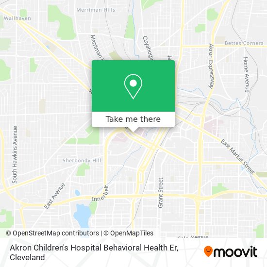 Mapa de Akron Children's Hospital Behavioral Health Er