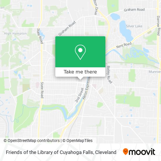 Friends of the Library of Cuyahoga Falls map