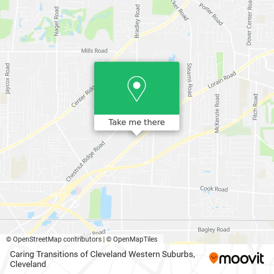 Caring Transitions of Cleveland Western Suburbs map