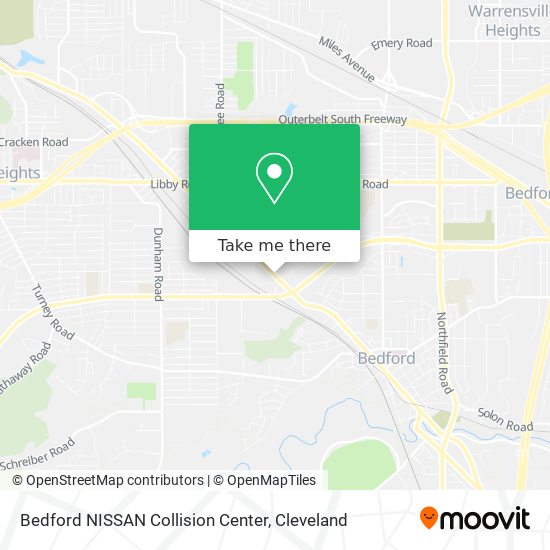 Bedford NISSAN Collision Center map
