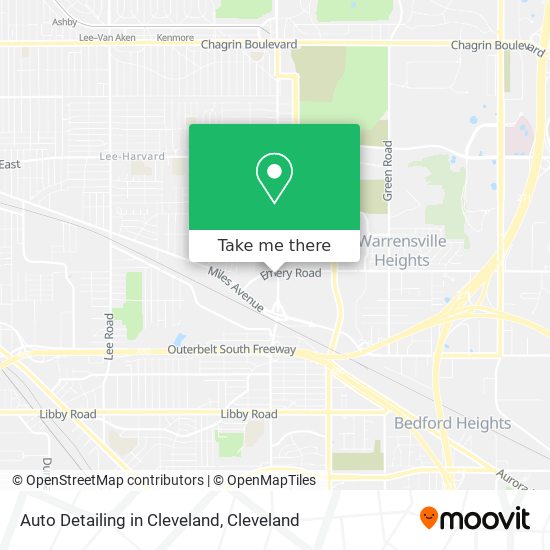 Auto Detailing in Cleveland map