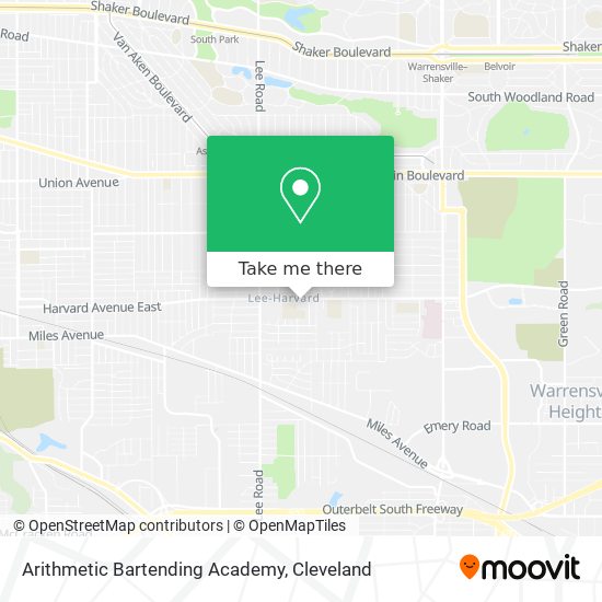 Arithmetic Bartending Academy map