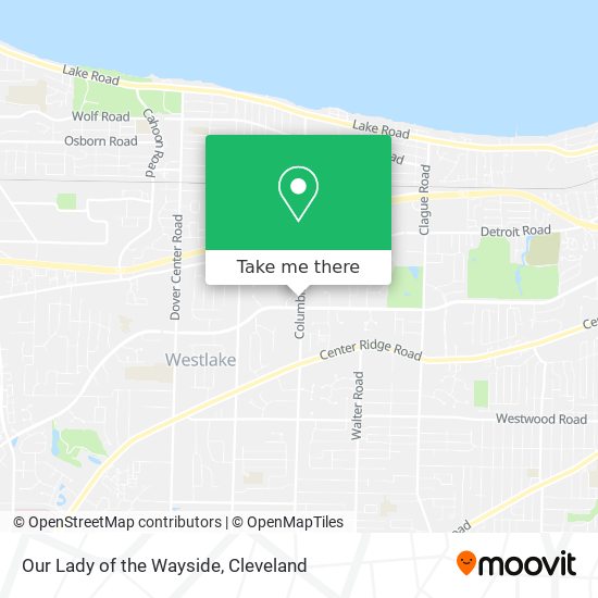 Our Lady of the Wayside map