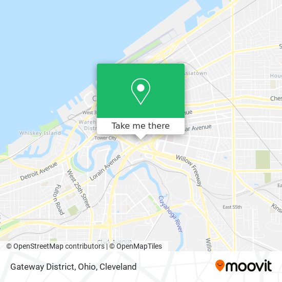 Gateway District, Ohio map