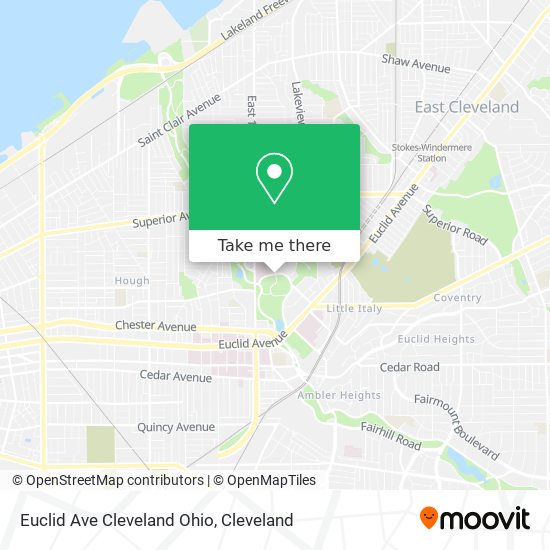 Euclid Ave Cleveland Ohio map