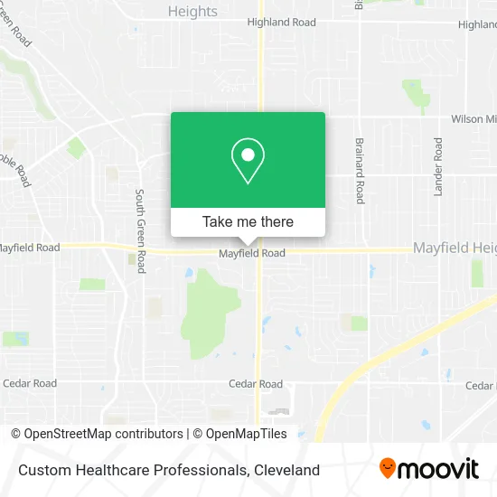 Custom Healthcare Professionals map