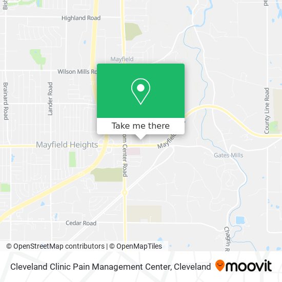 Mapa de Cleveland Clinic Pain Management Center