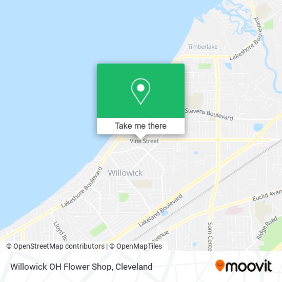 Mapa de Willowick OH Flower Shop