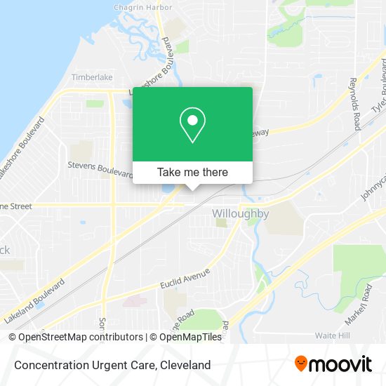 Concentration Urgent Care map