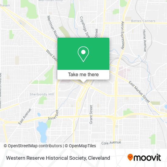 Mapa de Western Reserve Historical Society