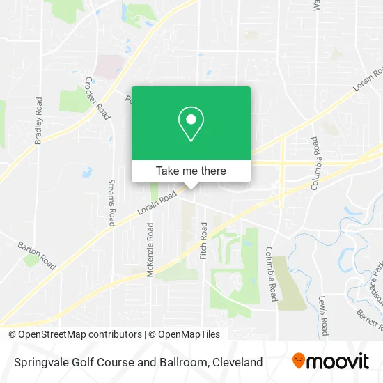 Springvale Golf Course and Ballroom map