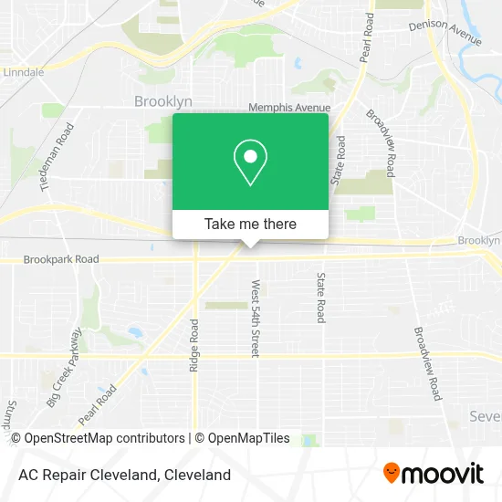 AC Repair Cleveland map