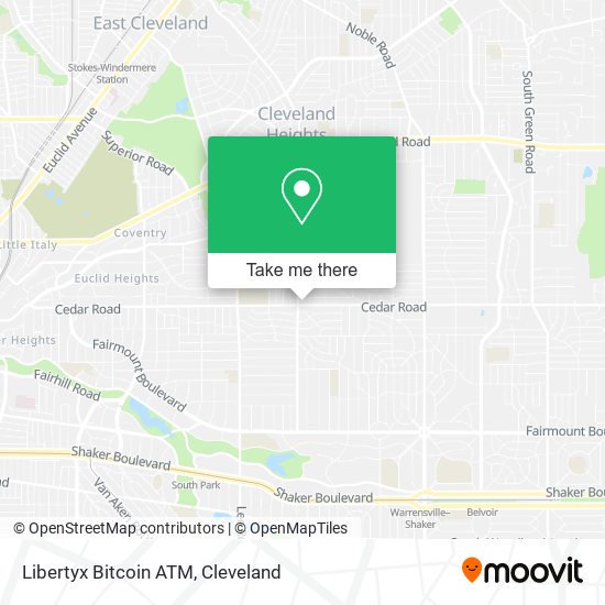 Mapa de Libertyx Bitcoin ATM