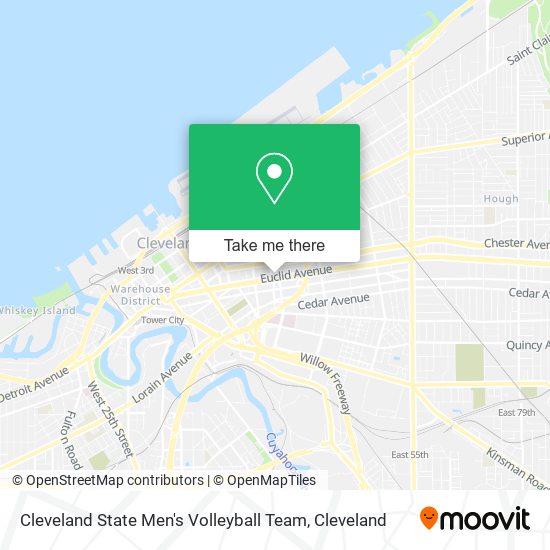 Cleveland State Men's Volleyball Team map