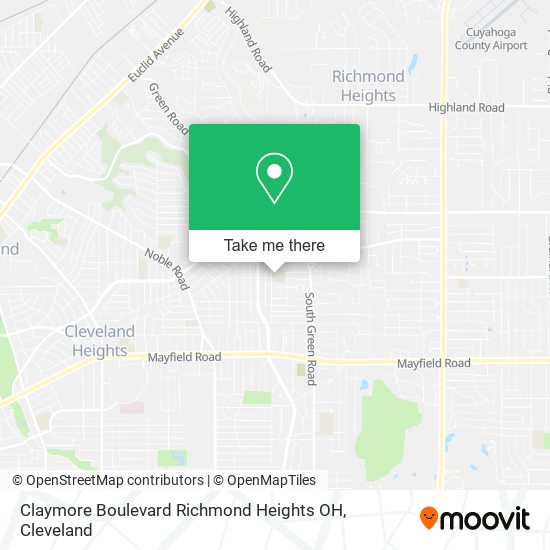 Claymore Boulevard Richmond Heights OH map