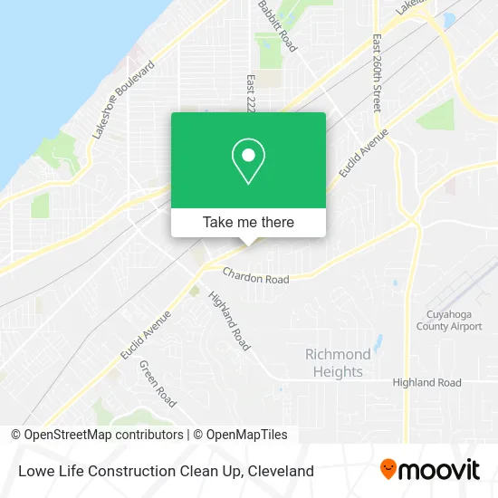Lowe Life Construction Clean Up map