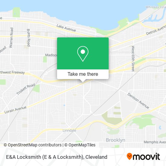 E&A Locksmith map