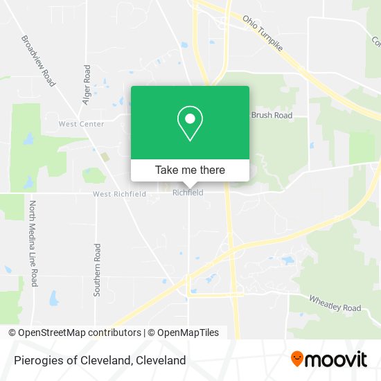 Pierogies of Cleveland map
