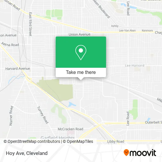 Hoy Ave map
