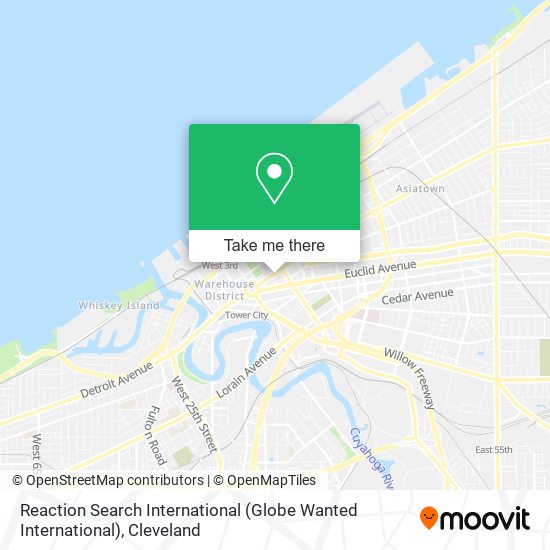 Reaction Search International (Globe Wanted International) map