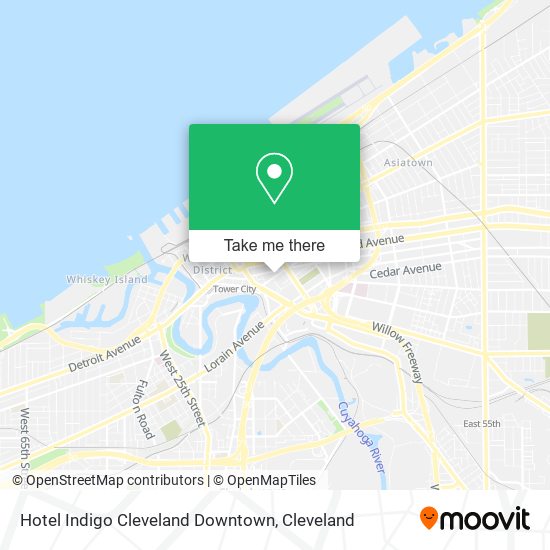 Hotel Indigo Cleveland Downtown map