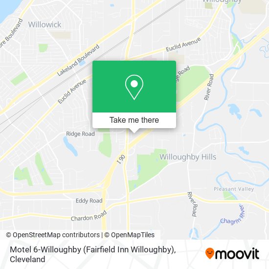 Motel 6-Willoughby (Fairfield Inn Willoughby) map