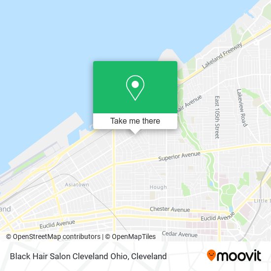 Black Hair Salon Cleveland Ohio map