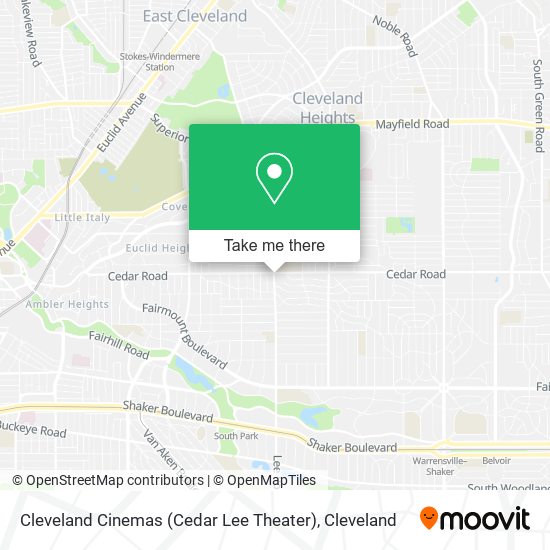 Mapa de Cleveland Cinemas (Cedar Lee Theater)