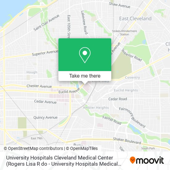 University Hospitals Cleveland Medical Center map