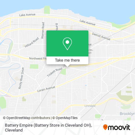 Mapa de Battery Empire (Battery Store in Cleveland OH)