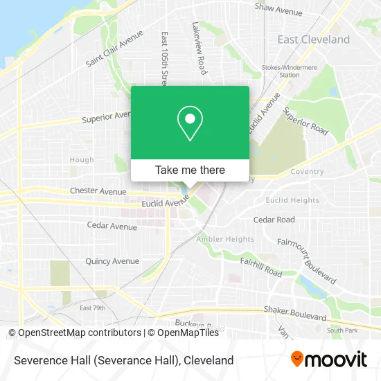 Mapa de Severence Hall (Severance Hall)