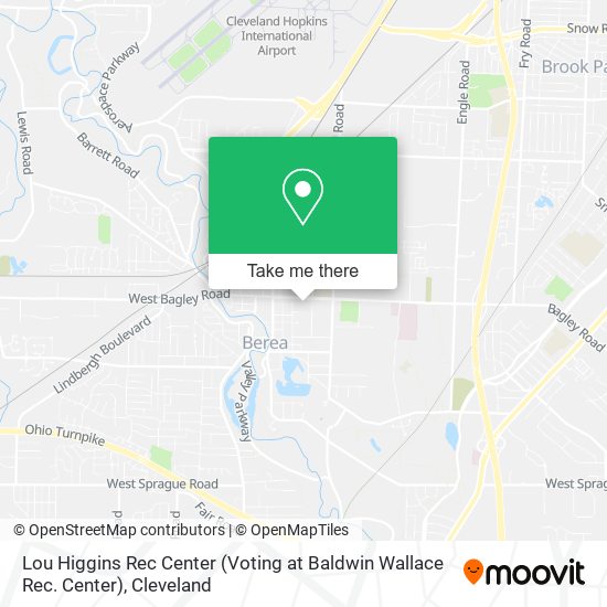 Lou Higgins Rec Center (Voting at Baldwin Wallace Rec. Center) map