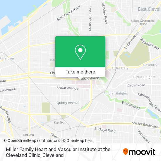 Miller Family Heart and Vascular Institute at the Cleveland Clinic map