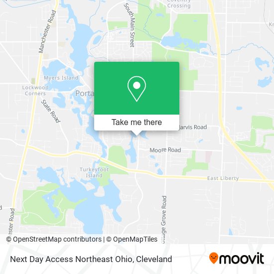 Next Day Access Northeast Ohio map