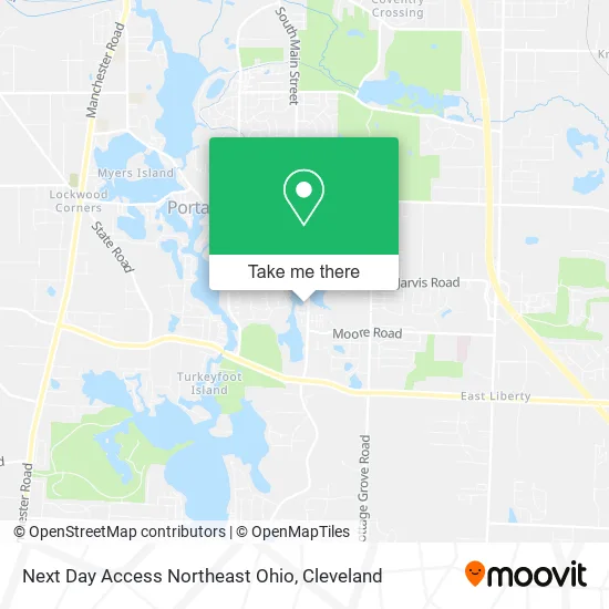 Next Day Access Northeast Ohio map
