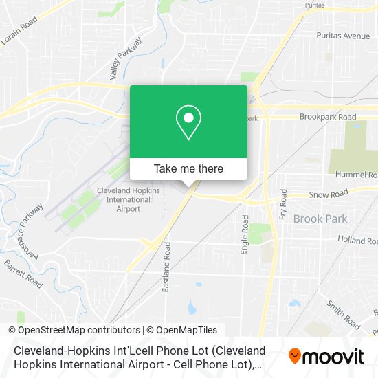 Cleveland-Hopkins Int'Lcell Phone Lot (Cleveland Hopkins International Airport - Cell Phone Lot) map